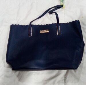 Trina Turk Midnight Blue Scalloped Tote